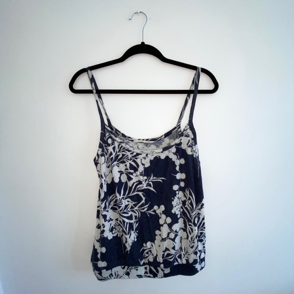 Old Navy Tops - TROPICAL NAVY & WHITE TANK TOP